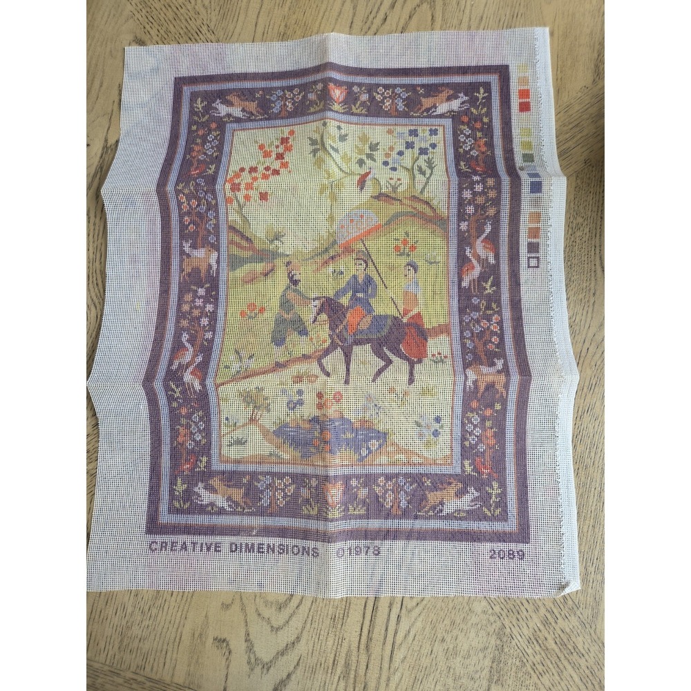 Creative Dimensions Needlepoint Canvas Vintage 1978 NOS New Horse Landscape
